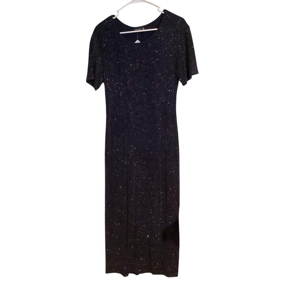 5118 Hampton Nites Formal Evening Gown w/Embellishments Navy Size 10